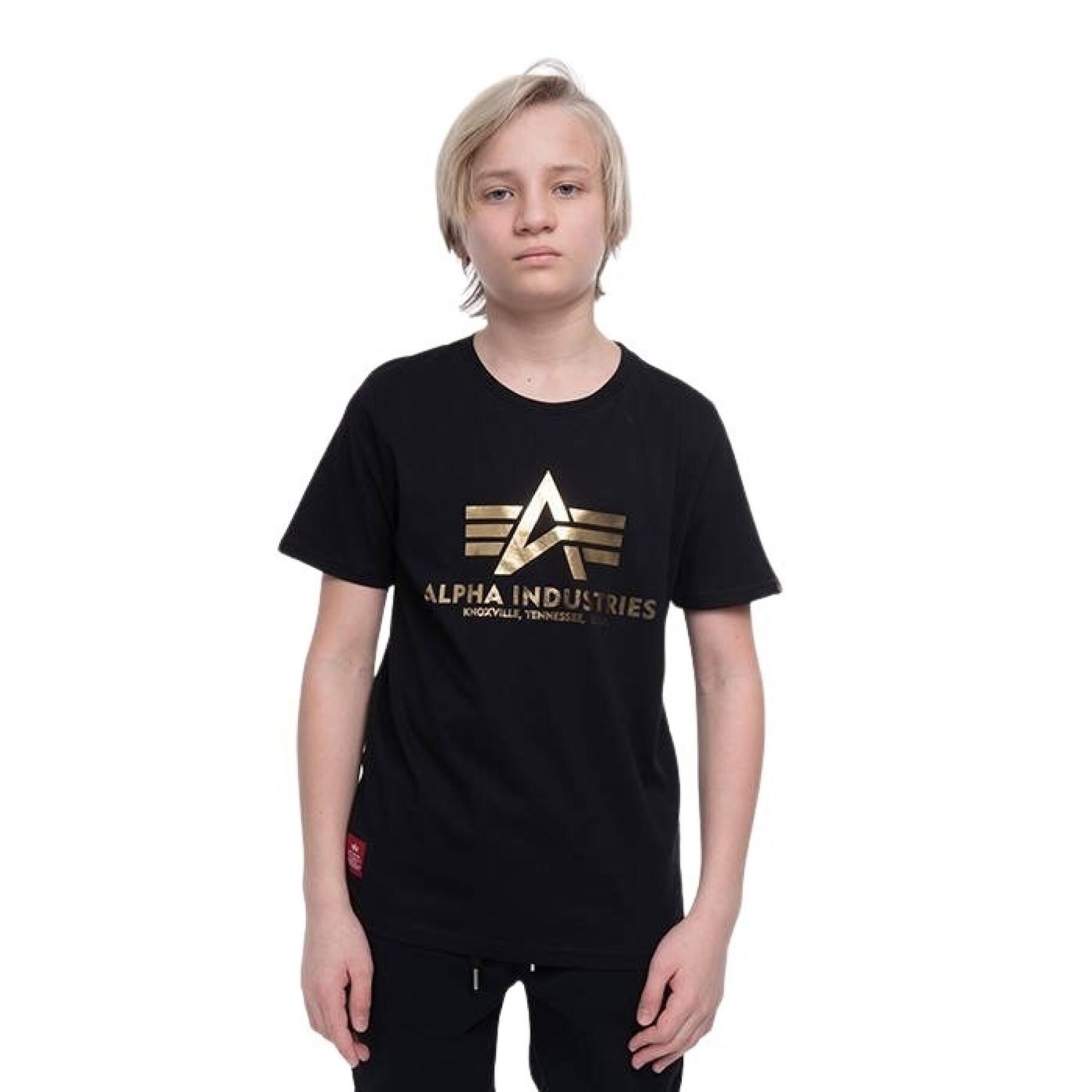 T-shirt för barn Alpha Industries Basic Foil Print