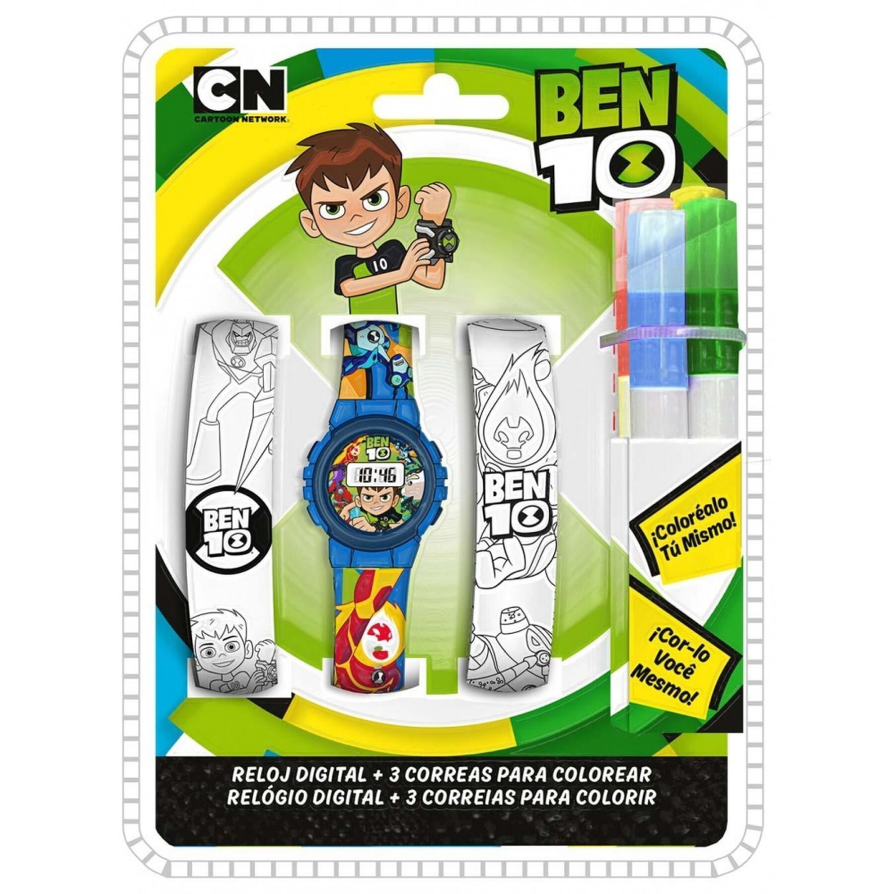 Digital klocka med färgarmband för barn cartoon network Ben 10