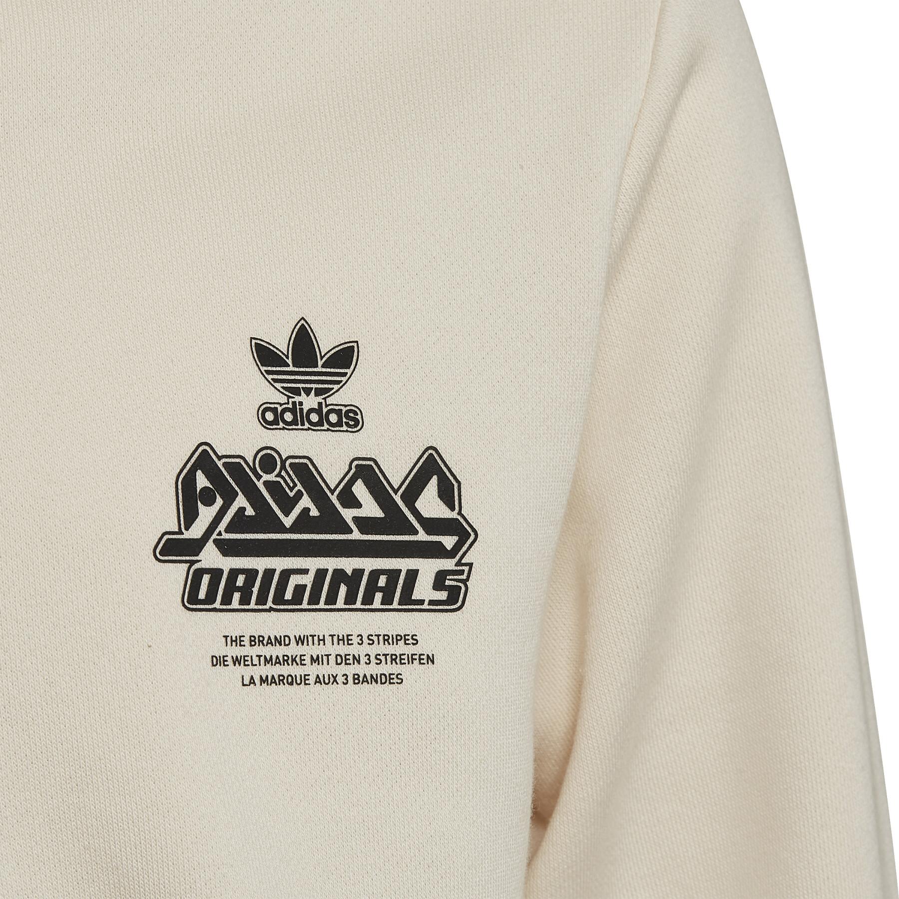 Grafisk sweatshirt med halv dragkedja för barn adidas Originals