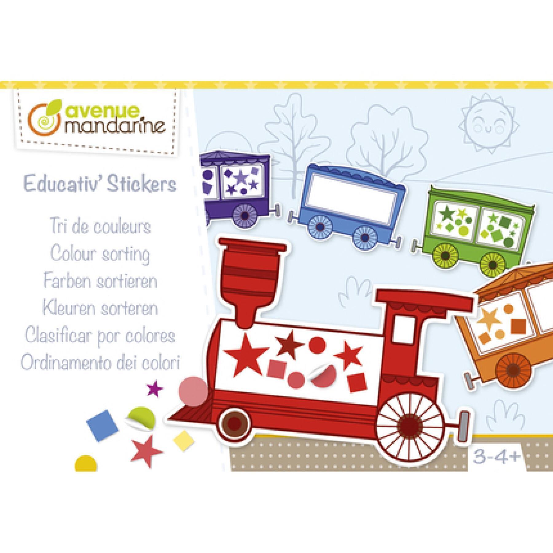 Kreativ låda - pedagogiska klistermärken för färgsortering Avenue Mandarine