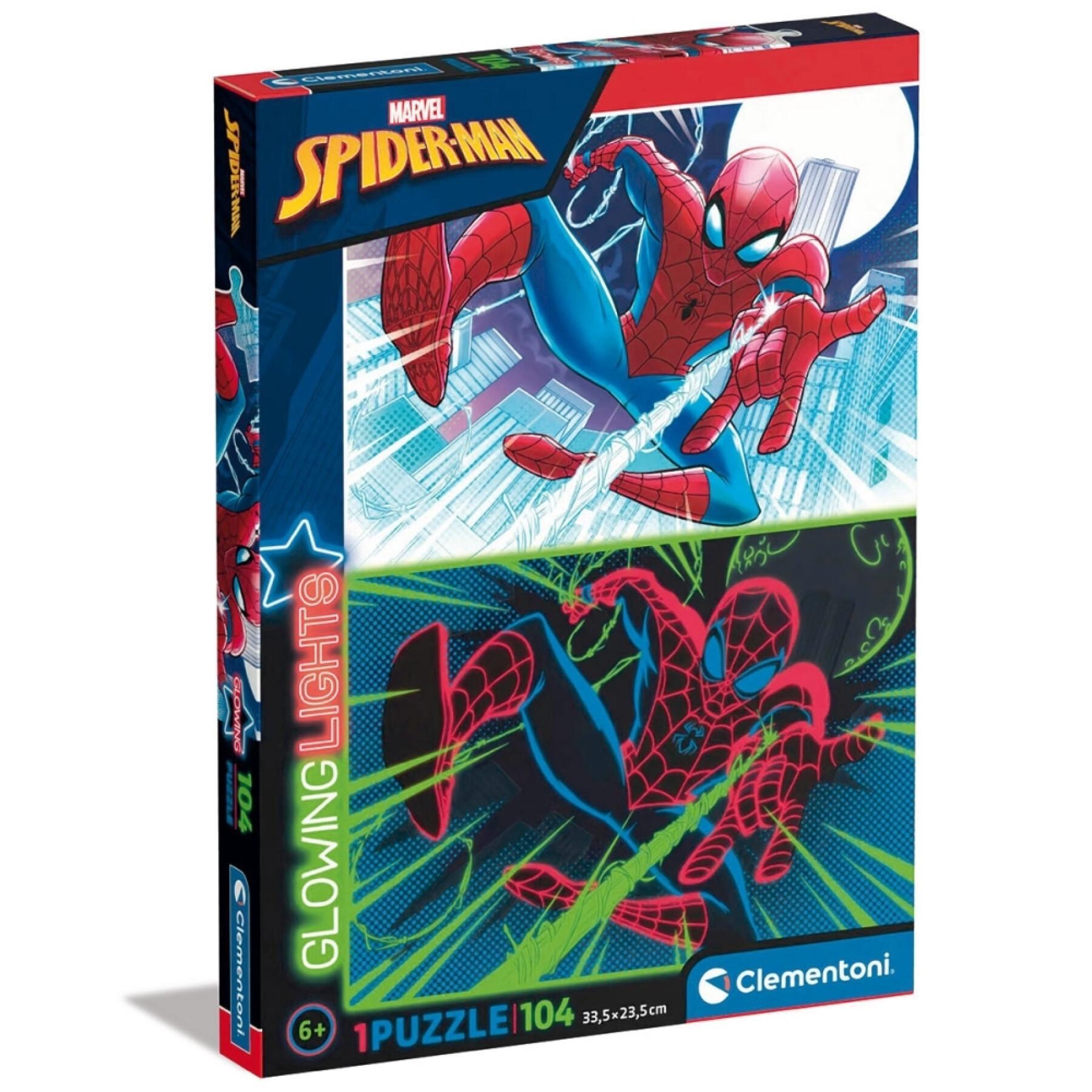 Neonpussel med 104 bitar Clementoni Spiderman