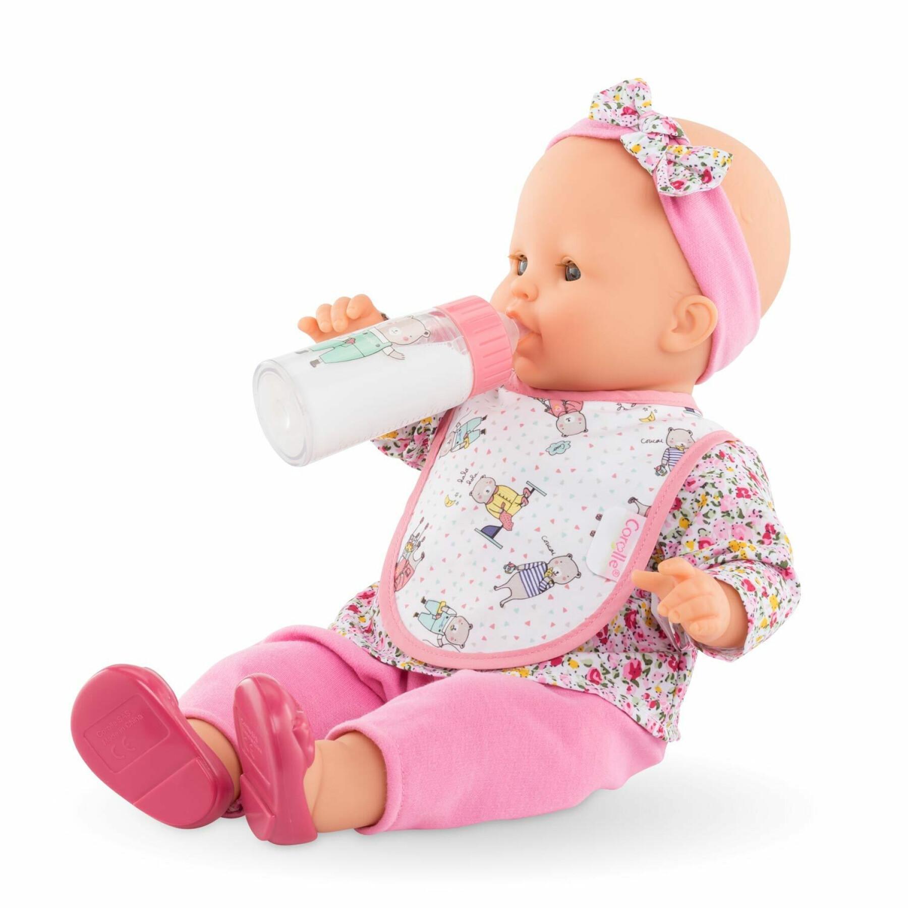 Haklapp och flaska för spädbarn Corolle