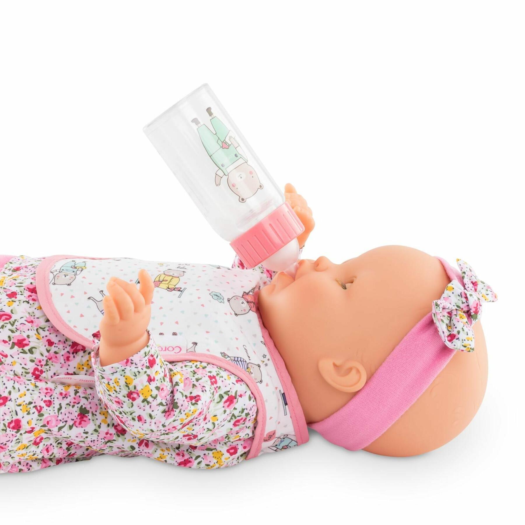 Haklapp och flaska för spädbarn Corolle