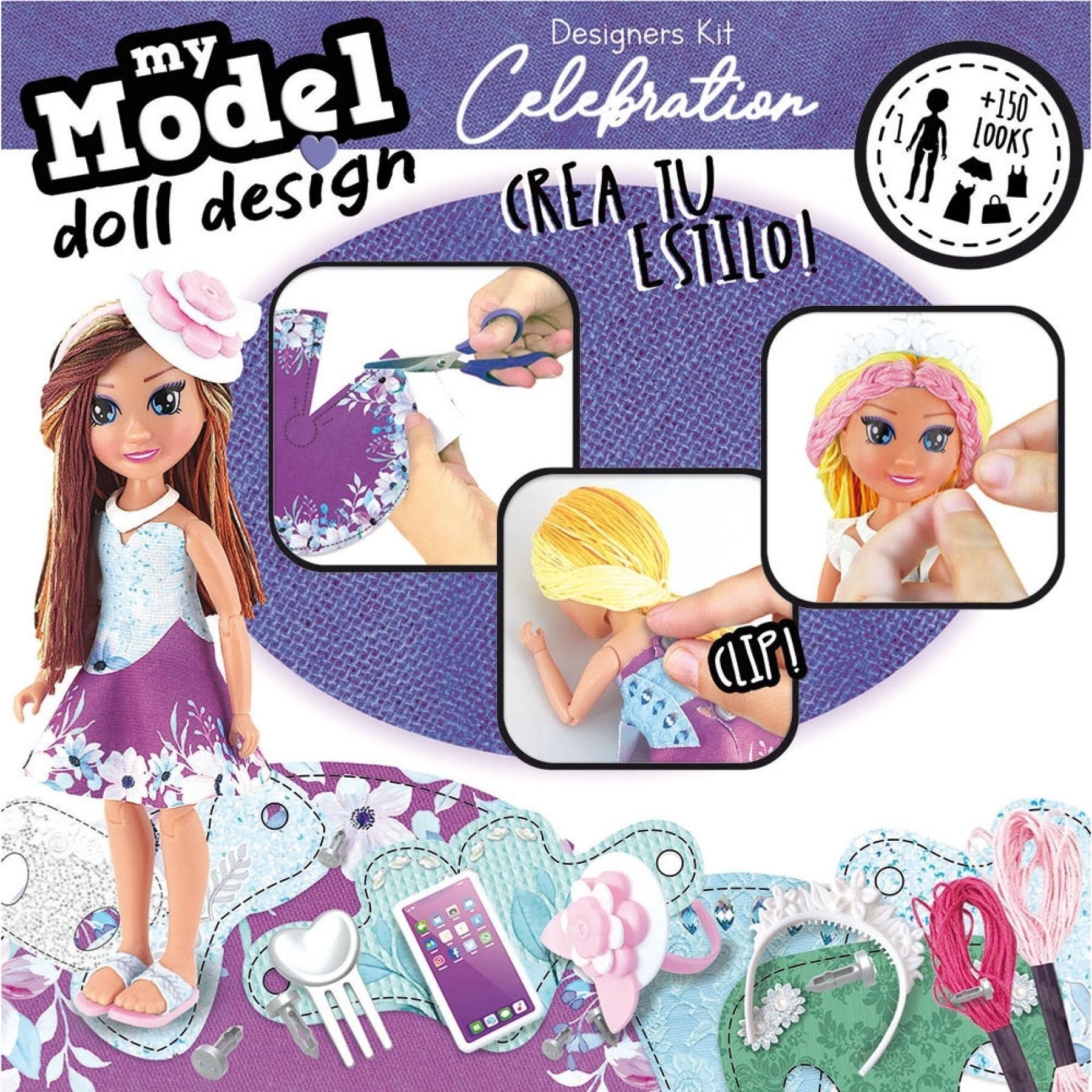 Klädlåda för dockor Educa My Model Doll Design Celebration