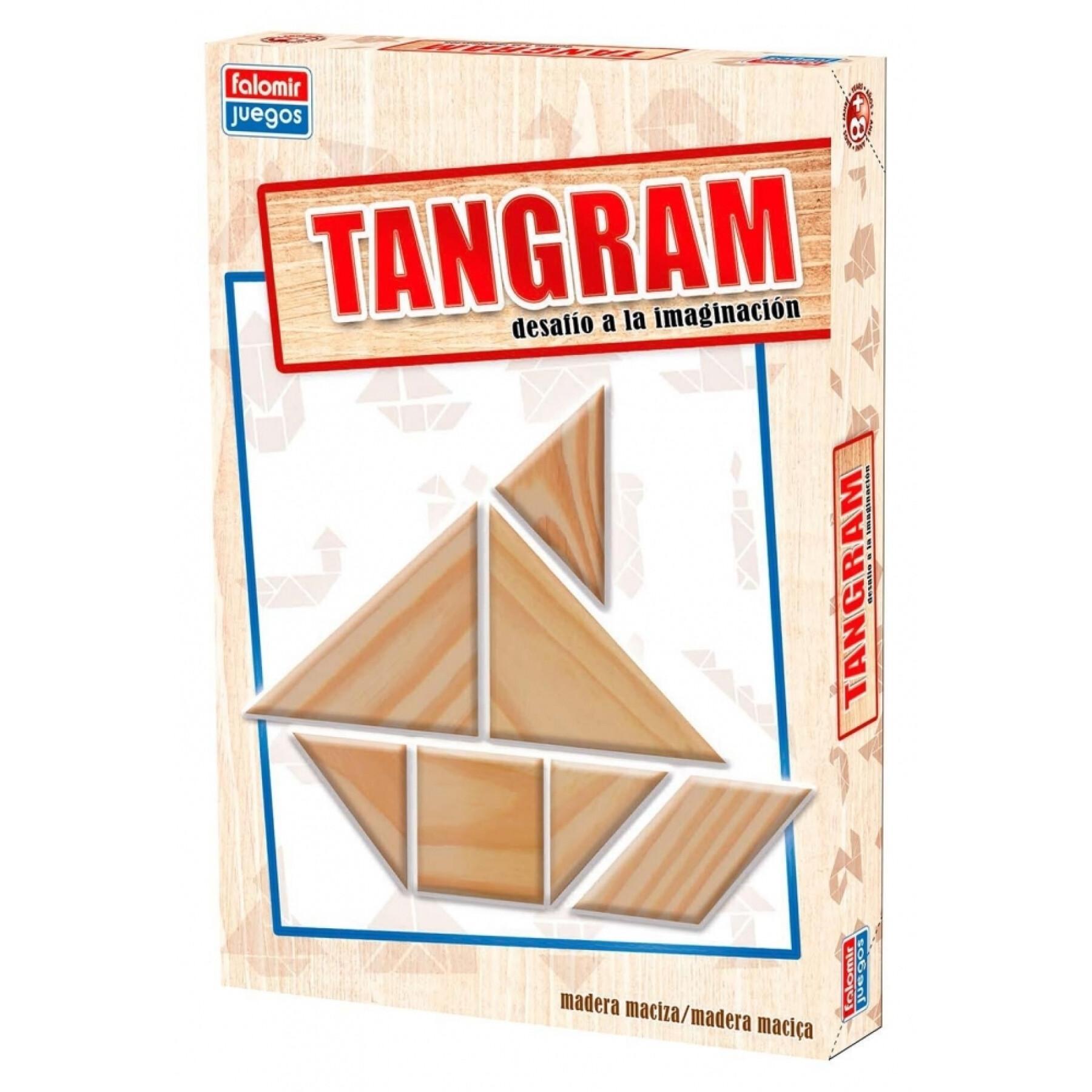 Tangram-spel i trä Falomir