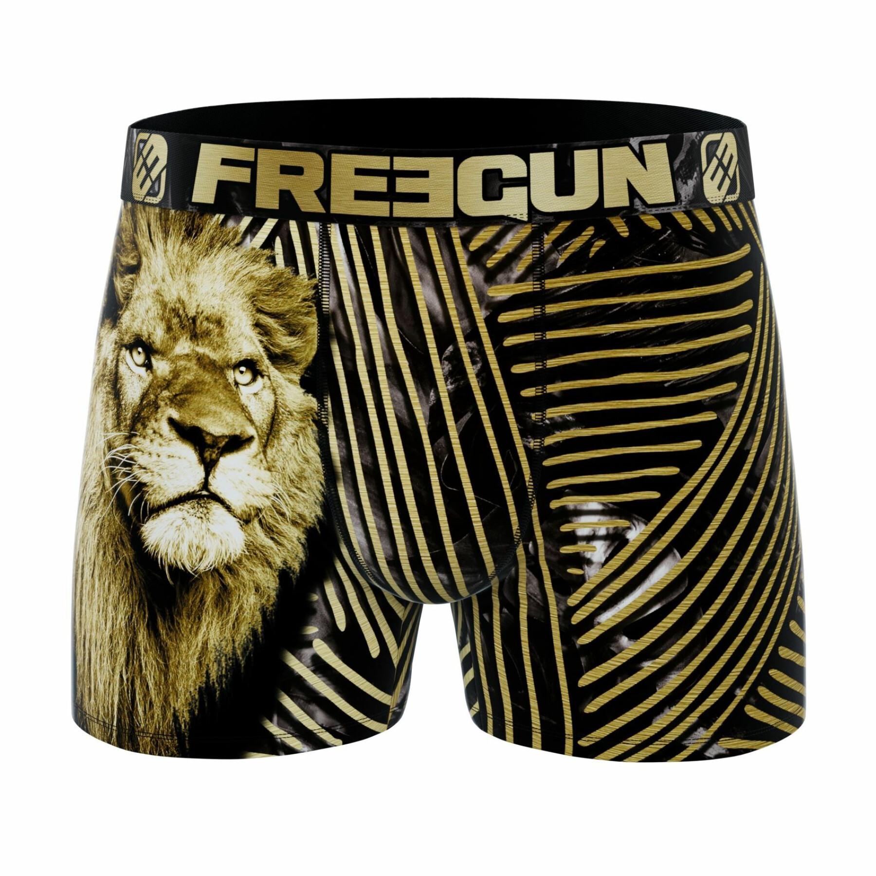 Boxershorts med lejonmönster i återvunnen polyester för barn Freegun