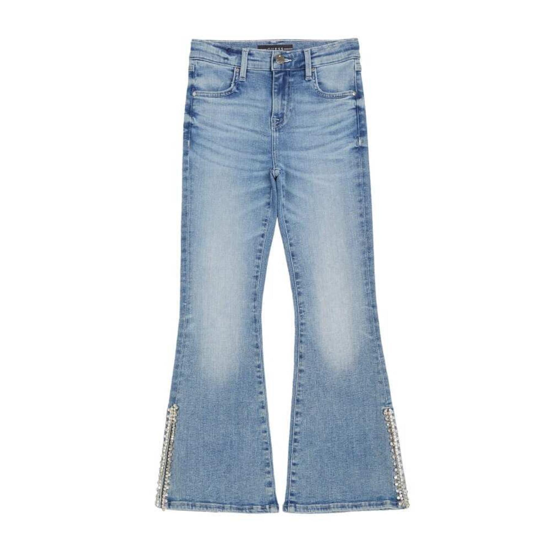 Utsvängda jeans för flickor Guess
