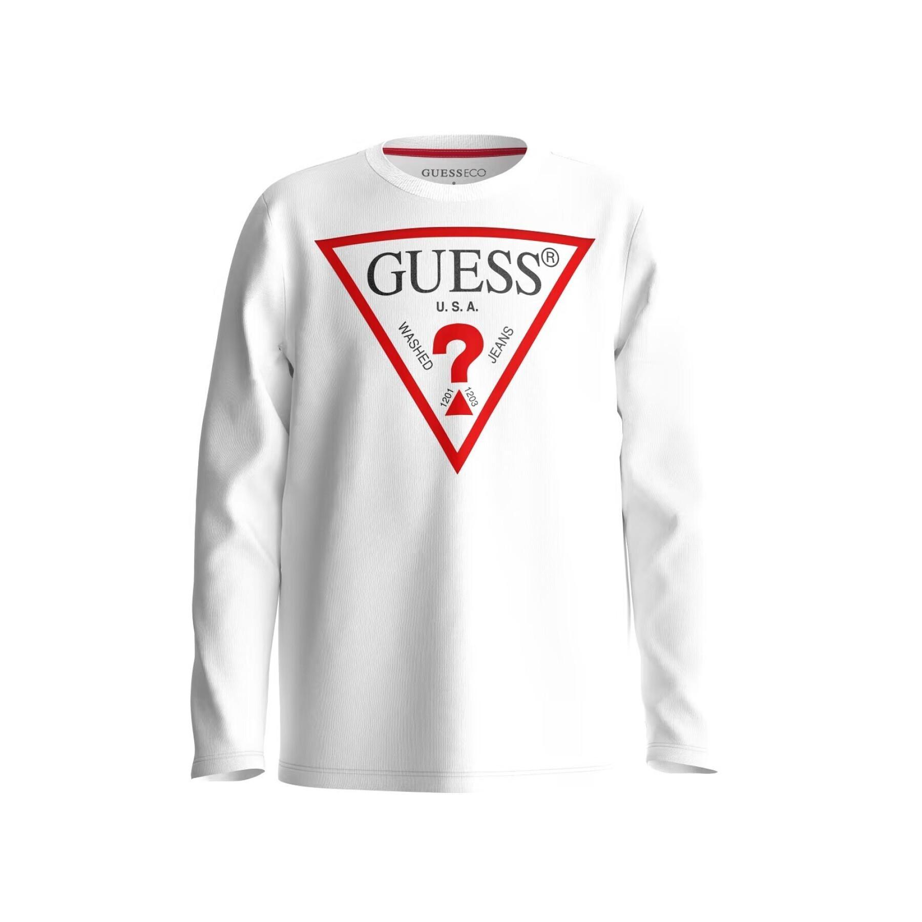 Långärmad T-shirt för barn Guess Core