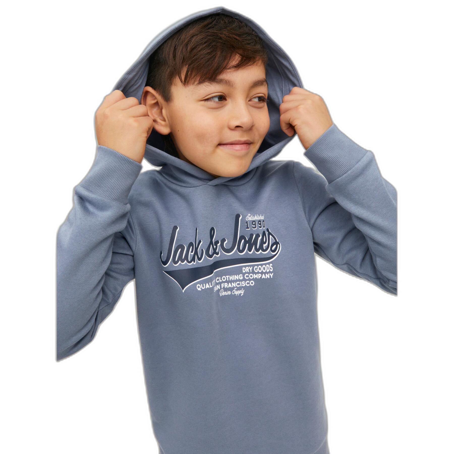 Sweatshirt med huva för barn Jack & Jones Logo 2