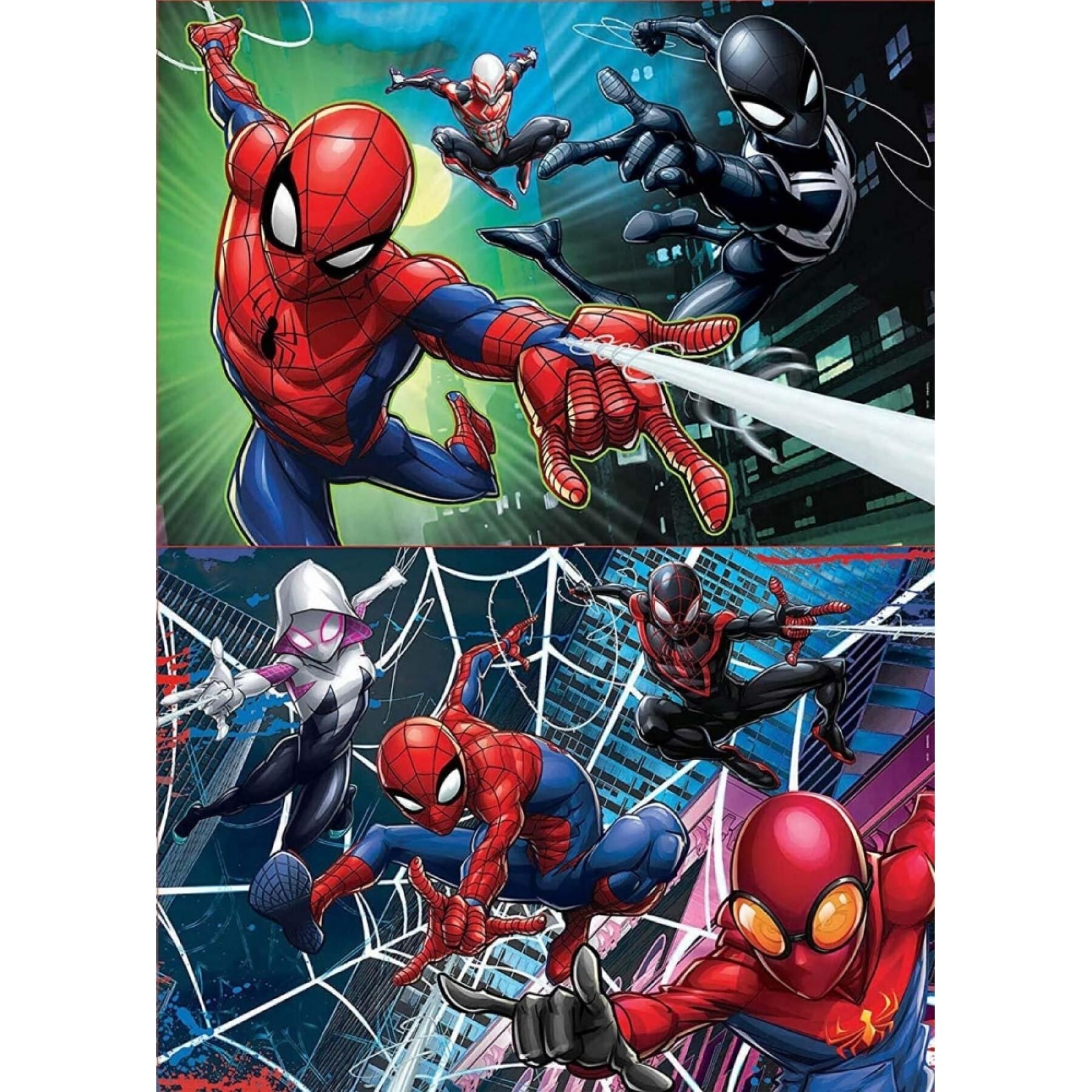 2 x 100 bitar spindelmannen-pussel Marvel