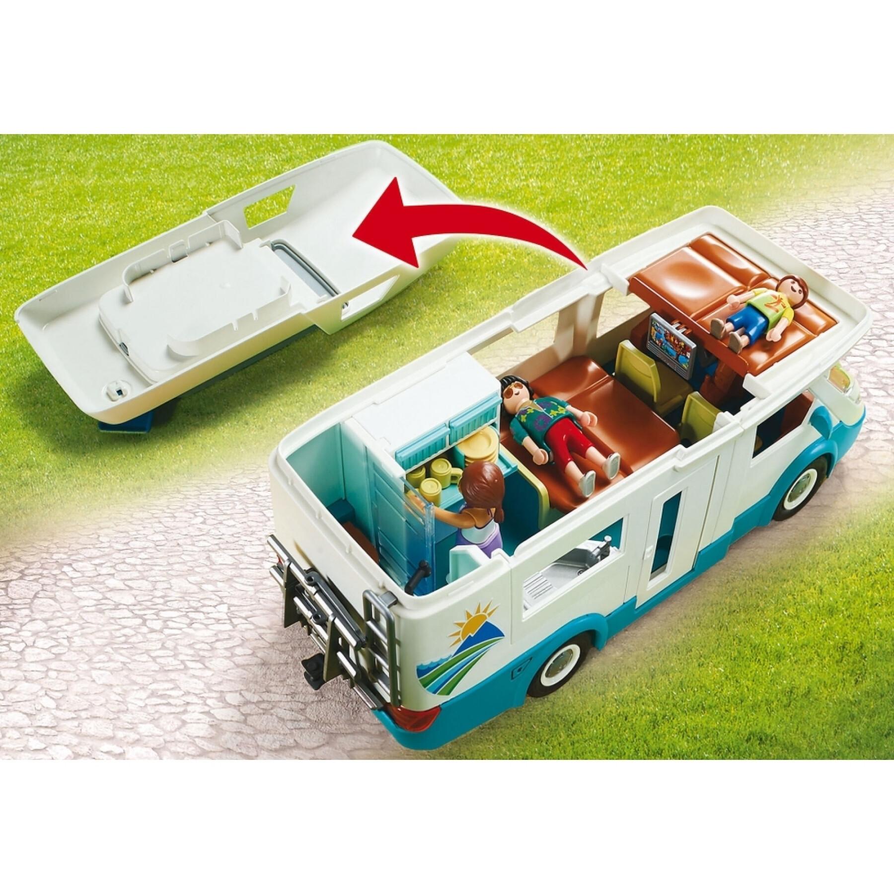Sommar husvagn familj Playmobil
