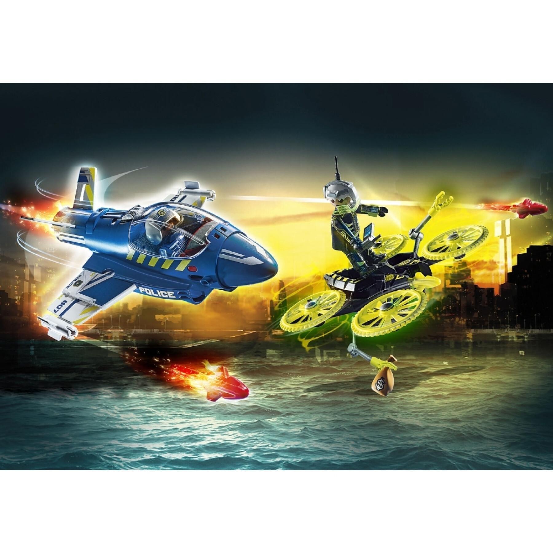 Toy city action polisflygplan Playmobil City Persec.Dron
