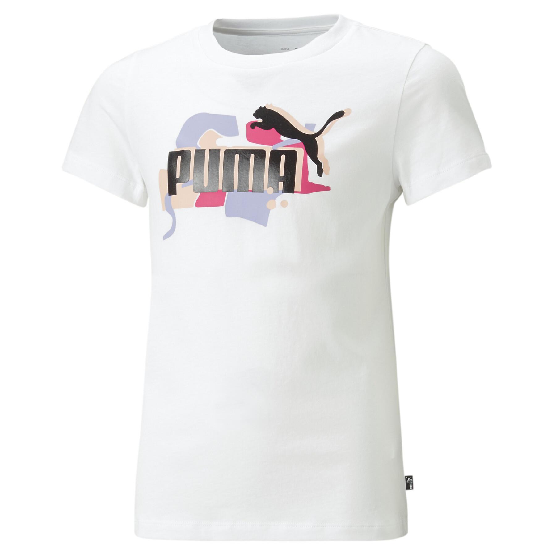 T-shirt för flickor Puma Ess+ Street Art Logo