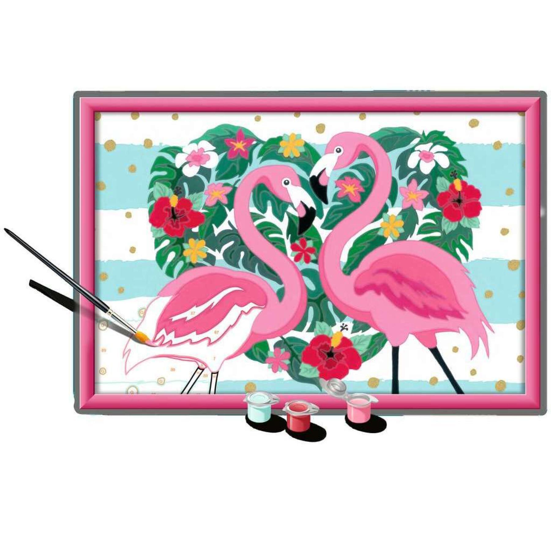 Grand flamingos i kärlek konst nummer Ravensburger