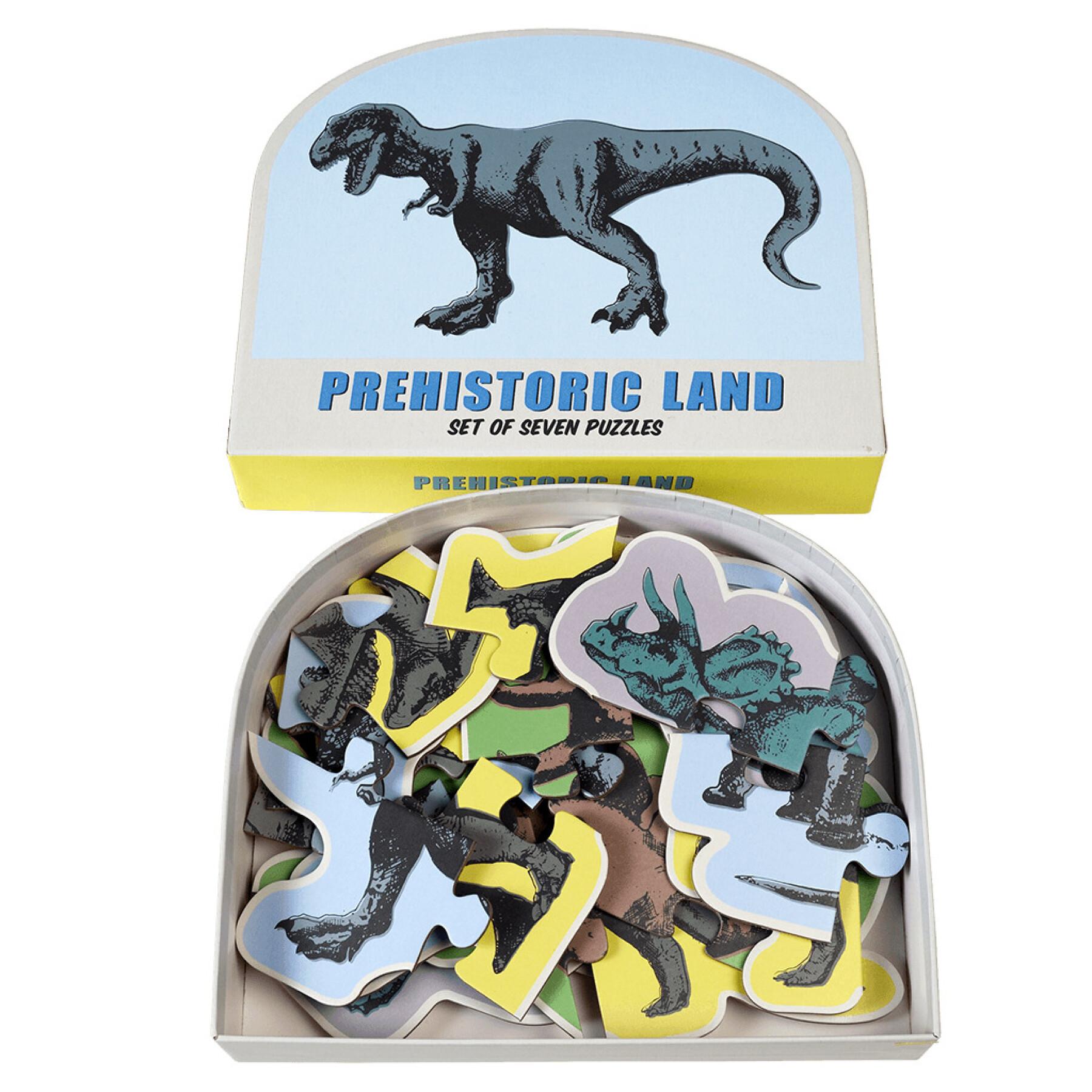 Uppsättning med sju pussel Rex London Prehistoric Land