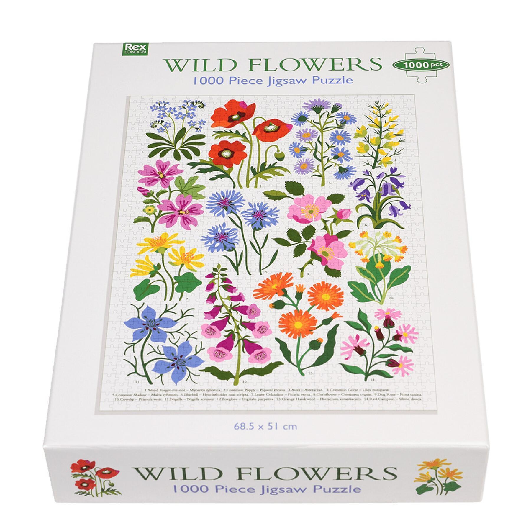 Pussel med 1000 bitar Rex London Wild Flowers