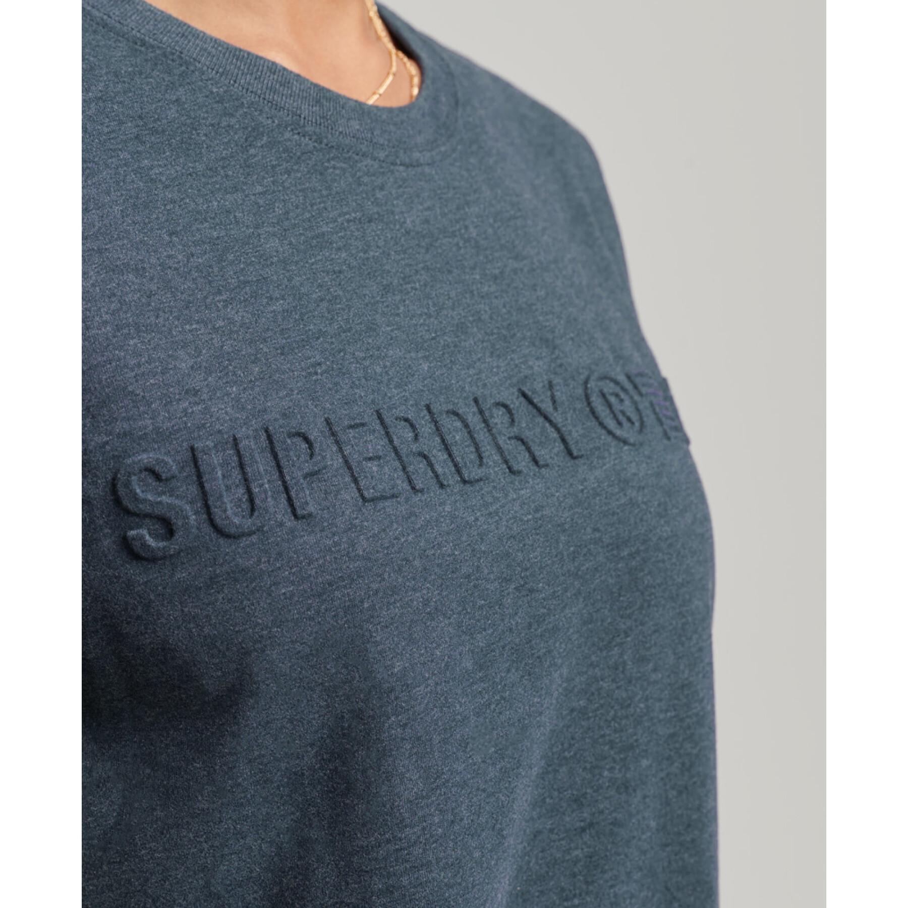 Melerad T-shirt för flickor Superdry Vintage Logo Corporate
