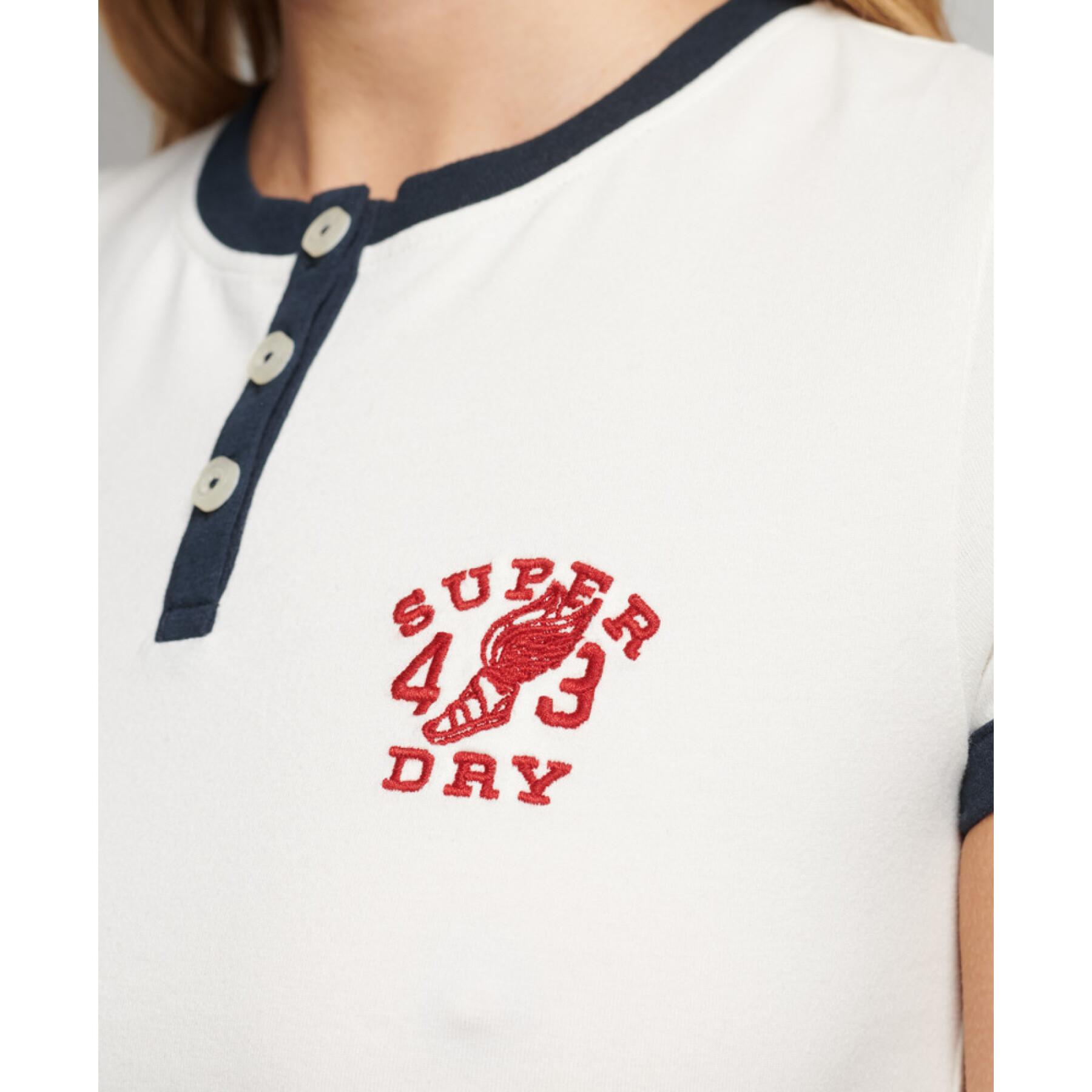 T-shirt med kontrastfärgad kant för flickor Superdry Vintage Tiny