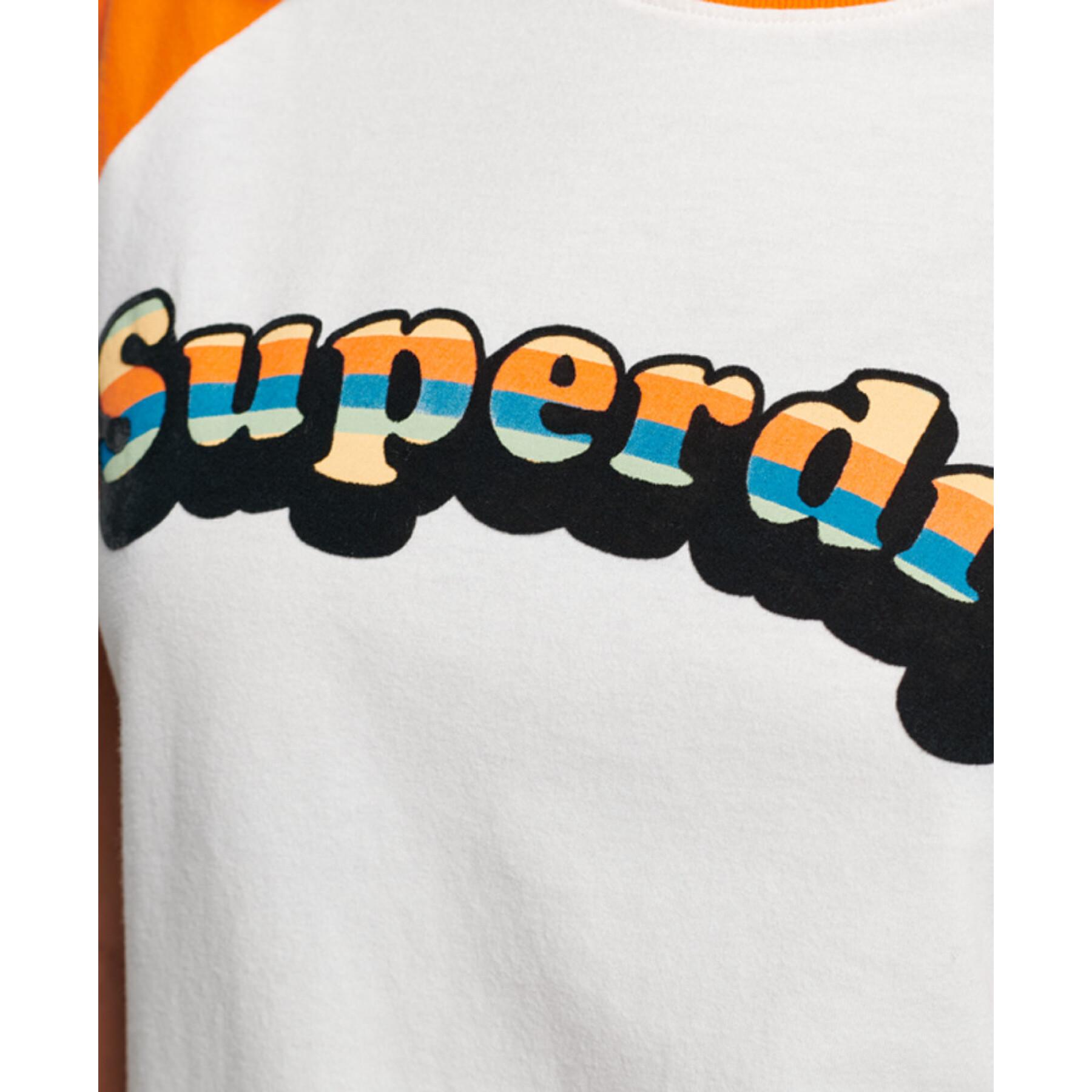 Klassisk T-shirt med raglanärm för flickor Superdry Vintage Cooper