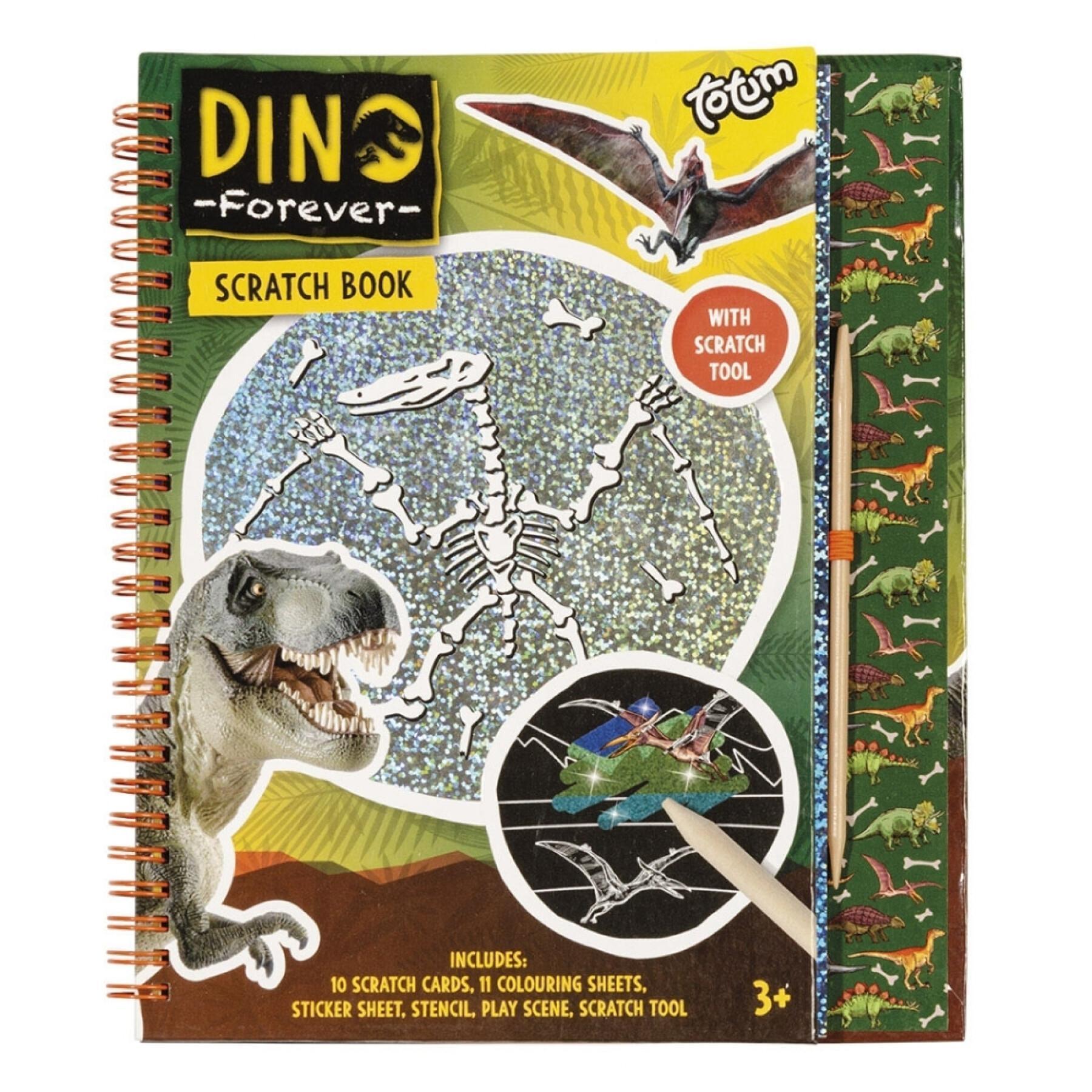 Anteckningsbok för att skrapa och rita Totum Dino Forever