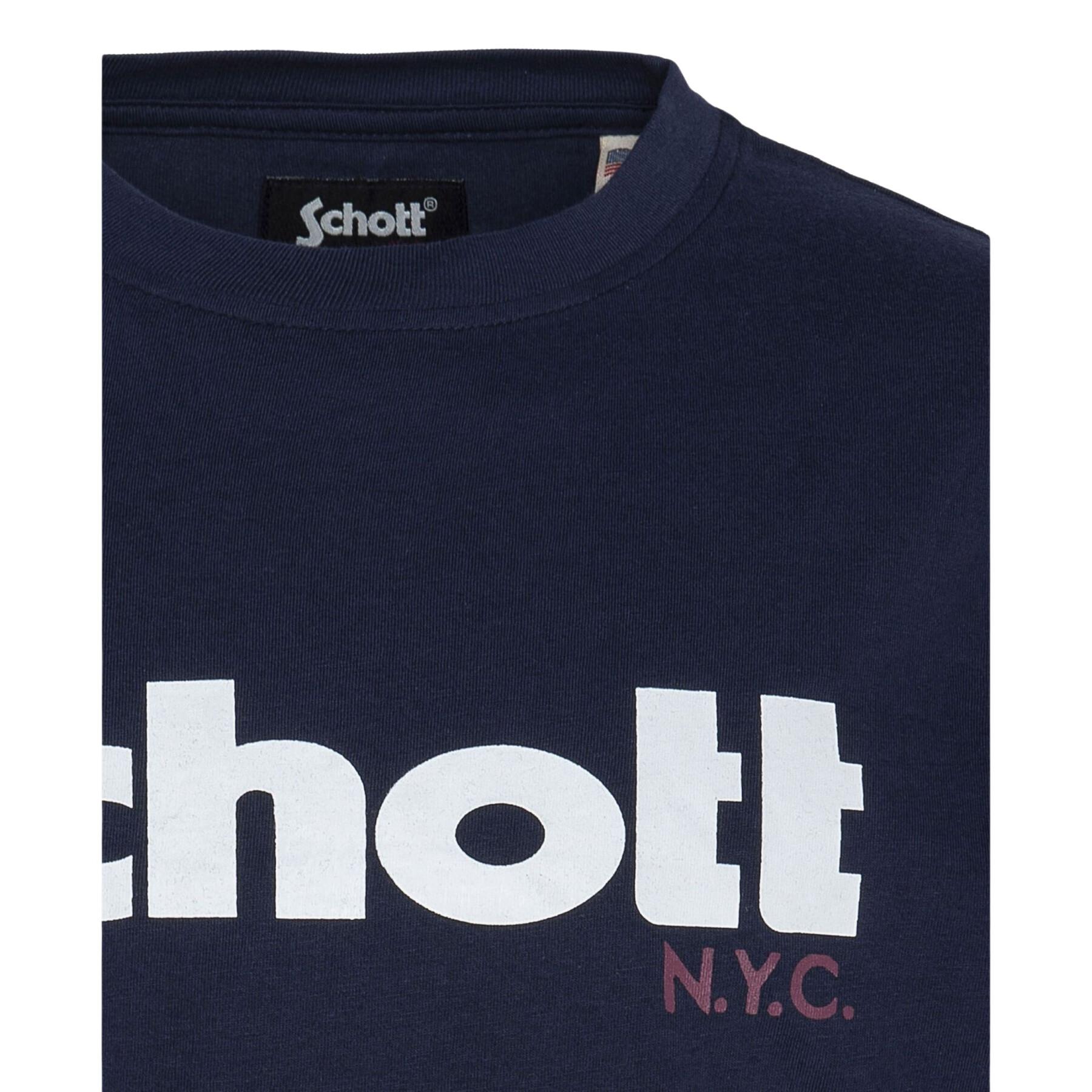 T-shirt med barnlogotyp Schott