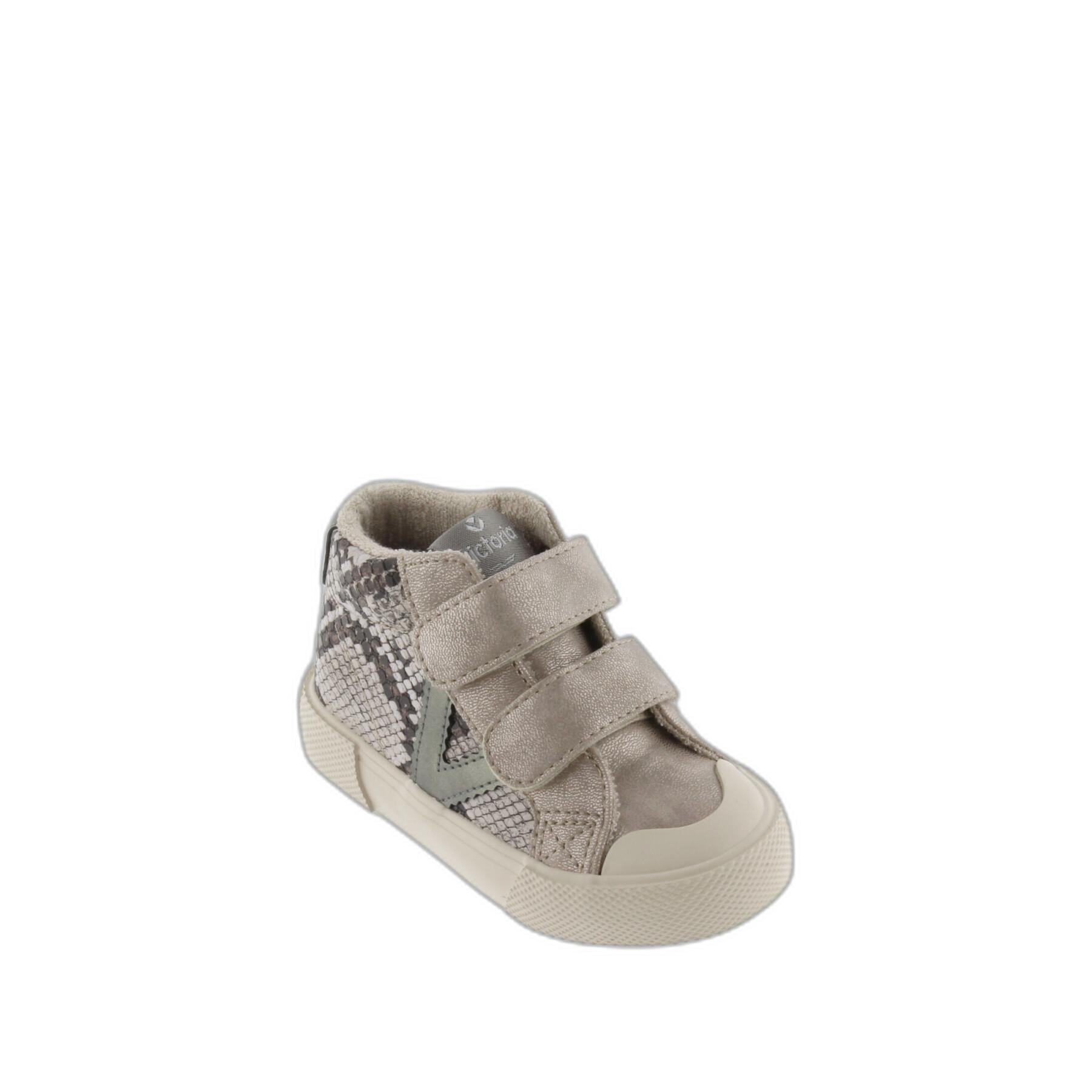 Högklackade sneakers med rem i babyprint Victoria Tribu