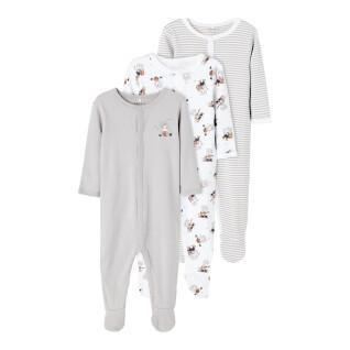 Baby sparkdräkt Name it Nightsuit Alloy Bear (x3)