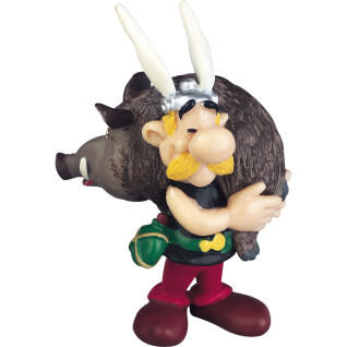 Asterixfigur som bär ett vildsvin Plastoy