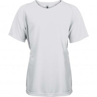 Kortärmad sport-T-shirt för barn proact blanc