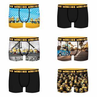 Förpackning med 6 boxershorts för barn Les Minions Despicable