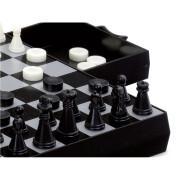 Schack och dam med magnetiskt backgammon Cayro