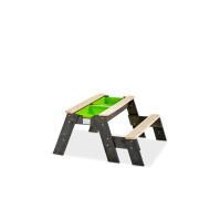 Aktivitetsbord (1 bänk), sand och vatten, och picknickområde Exit Toys Aksent