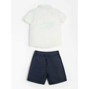 Set med skjorta och shorts i linneblandning för babypojke Guess