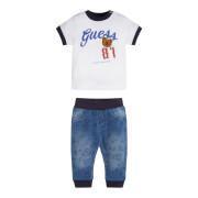 Set med jeansskjorta och joggingoverall för babypojke Guess