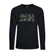 Långärmad T-shirt med rund halsringning för barn Jack & Jones Tech Logo